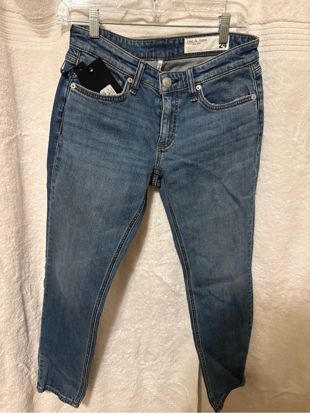 rag & bone Women's Light Blue Boyfriend Jeans